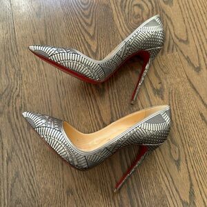 Christian Louboutin Kristali Laser Cut Patterned Pumps